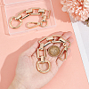 Unicraftale 2Pcs Alloy Purse Extension Chains with D Ring & Swivel Clasps PURS-UN0001-03LG-4