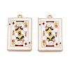 Rack Plating Alloy Enamel Pendants X1-ENAM-N056-392A-KCG-1