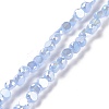 Transparent Electroplate Glass Beads Strands GLAA-E036-06C-1