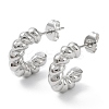Non-Tarnish 304 Stainless Steel Ring Hoop Earrings LS-EJEW-K243-14P-1
