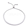 Adjustable 304 Stainless Steel Micro Pave Cubic Zirconia Bolo Bracelets BJEW-M284-23-2