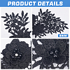 Flower Pattern Polyester Embroidered Lace Appliques DIY-WH0308-455C-6
