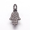 Brass Micro Pave Cubic Zirconia Charms Pendants ZIRC-K070-32-2