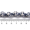 Handmade Blue and White Porcelain Beads Strands PORC-I027-06-4