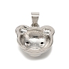 Brass Micro Pave Cubic Zirconia Pendants ZIRC-F139-01P-2