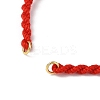 Braided Cotton Cord Bracelet Making MAK-L043-02G-10-2