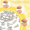 20Pcs 10 Styles Brass Pave Clear Cubic Zirconia Charms ZIRC-FS0001-03-3