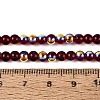 Electroplate Transparent Glass Beads Strands EGLA-Q132-4MM-A12-4