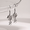 Anti-Tarnish Rhodium Plated 925 Sterling Silver Dangle Earrings NG1088-2-3