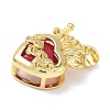 Brass Glass Pendants KK-L253-28G-01-2