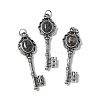 Key Brass Natural Dragon Blood Big Pendants KK-D361-01AS-34-1