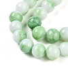 Ombre Effect Dyed Crackle Glass Round Beads Strands GLAA-T031-10mm-01L-2