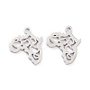 Non-Tarnish 304 Stainless Steel Pendants STAS-D007-04S-2