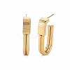 304 Stainless Steel Open Oval Stud Earrings EJEW-N016-025LG-2