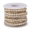 Brass Handmade Faceted Glass Beaded Chains CHC-F012-04B-3