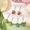 Handmade Glass Seed Beads Dangle Earrings EJEW-MZ00245-6