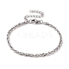 Non-Tarnish 304 Stainless Steel Rope Chain Bracelet for Men Women BJEW-E031-12P-02-1