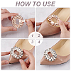   4Pcs 2 Style Alloy Crystal Rhinestone Shoe Decorations AJEW-PH0011-49KCG-4