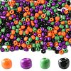 100G 4 Colors Halloween Baking Paint K9 Glass Seed Beads SEED-FS0001-42-1