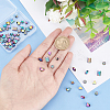 60Pcs 6 Style Rack Plating Rainbow Color Alloy Beads FIND-BC0002-74-3