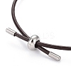 Adjustable PU Leather Cord Slider Bracelets BJEW-F412-05P-B-3