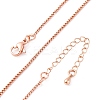 Brass Box Chains Necklaces for Women NJEW-D302-08RG-2