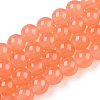 Baking Paint Imitation Jade Glass Round Bead Strands DGLA-Q021-8mm-31-1
