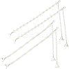 2 Pairs 2 Styles ABS Plastic Imitation Pearl Chain Non-slip Bra Straps FIND-CY0001-25-1
