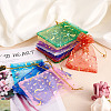 100Pcs 10 Colors Star & Moon Printed Organza Gift Bags OP-YS0001-02A-5