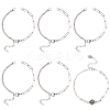 16Pcs Brass Curb & Paperclip Chains Bracelet Making MAK-SC0001-39-1