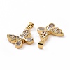 Brass Micro Pave Clear Cubic Zirconia Pendants ZIRC-F135-15G-3