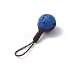 Round Natural Lava Rock Pendant Decorations PALLOY-JF03446-5