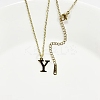 304 Stainless Steel Letter Pendant Necklaces NJEW-WH0027-26Y-G-1