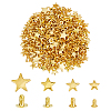 230 Sets  4 Sizes Star Shape Iron Garment Rivets FIND-FH0008-62-1