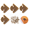 4Pcs Brass Box Corner Protectors FIND-FH0017-05AB-1
