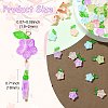60Pcs 6 Colors Glass Pendants PALLOY-CJ00062-2
