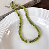 Dyed Round Natural Agate Beaded Necklaces NJEW-H012-51B-1