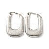 Non-Tarnish 304 Stainless Steel Rectangle Hoop Earrings for Women EJEW-F319-01P-1