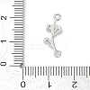 Brass Clear Cubic Zirconia Connector Charms KK-Z094-06P-02-3