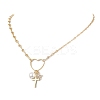 Brass with Stainless Steel Pendants Necklaces NJEW-JN04873-1