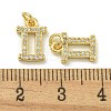 Rack Plating Brass Micro Pave Cubic Zirconia Pendants KK-K386-02E-G-3