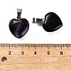 Natural Fluorite Heart Pendants STAS-R154-01P-3