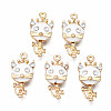 Rack Plating Alloy Enamel Pendants ENAM-T011-143B-1