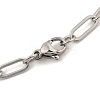 304 Stainless Steel Paperclip Chain Necklace for Women NJEW-C011-03P-02-2