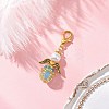Luminous Acrylic & Handmade Glass Seed Beaded Pendants Decorations HJEW-MZ00379-05-1