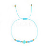 Bohemian Style Glass Braided Beads Bracelets EW0556-3-1