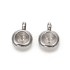 Tarnish Resistant 201 Stainless Steel Pendant Rhinestone Settings STAS-G224-27P-2