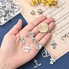 30Pcs 10 Styles Tibetan Style Zinc Alloy Pendants FIND-YW0006-56-4