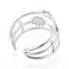 304 Stainless Steel Cuff Rings Components STAS-N113-03P-3