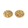 Ion Plating(IP) 304 Stainless Steel Textured Disc Charms STAS-Q336-11B-G-2